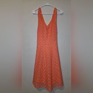 Maurices Vibrant Orange Lace Midi Dress